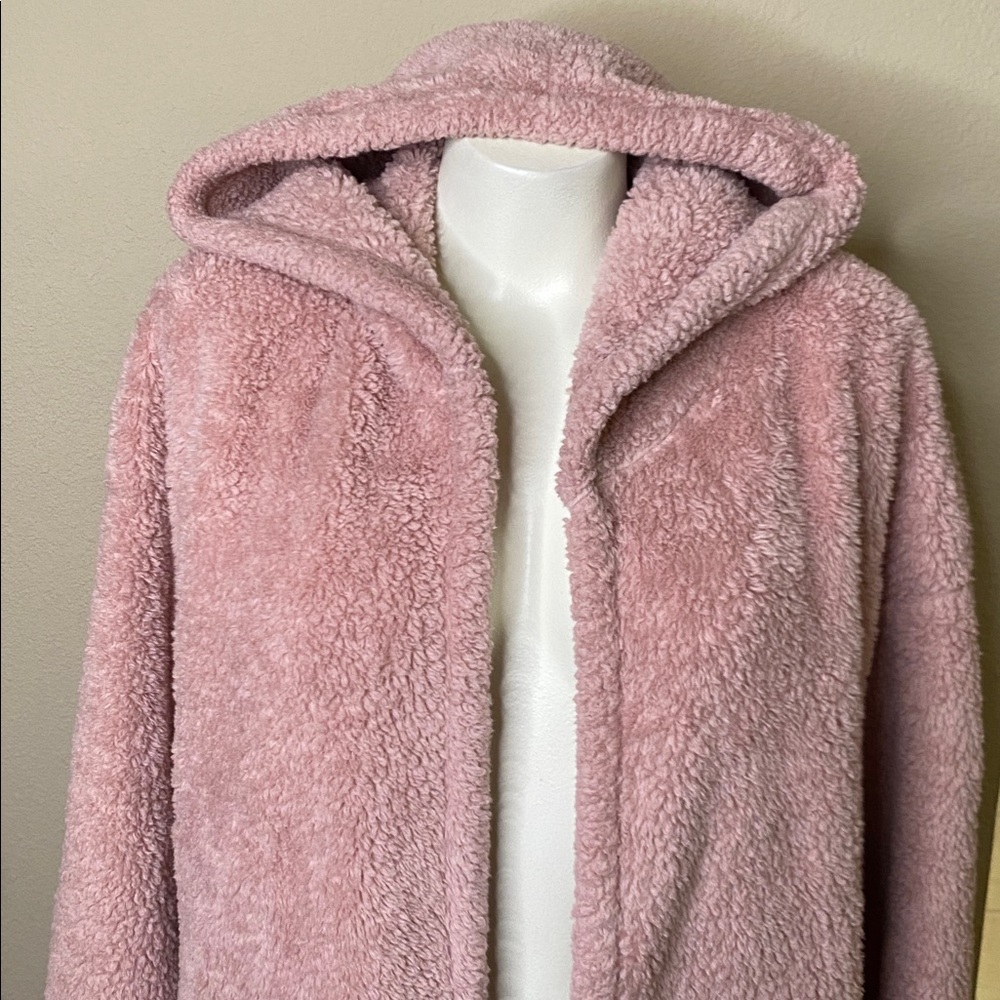 Cold Crush Cozy Pink Sherpa Hooded swing teddy Jacket XL